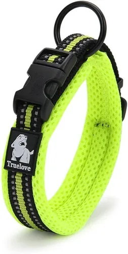 Vista 14 de Creation Core Collar reflectante para perro con anillo de malla transpirable, suave acolchado de nailon ajustable, collar para mascotas, 0.6 Negro