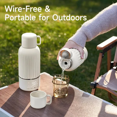 Vista 7 de Snow Bear - Calentador de biberones portátil para viajes, calentamiento rápido en 2.5 minutos para leche materna y fórmula, batería de 10200mAh