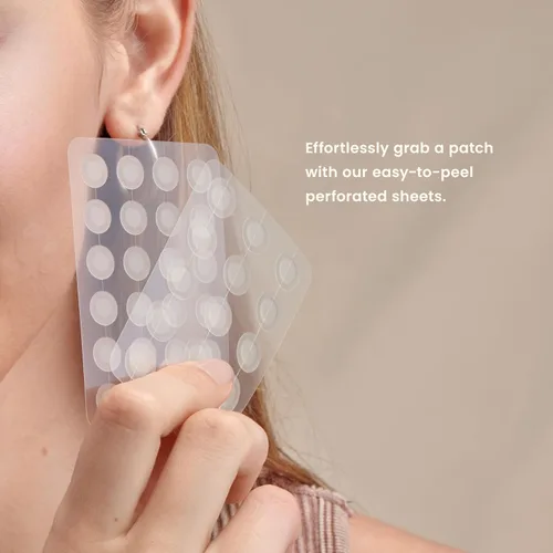Vista 6 de JOAH Heal Me CICA Spot Patch, parches hidrocoloides coreanos para el cuidado de la piel con centella asiática, 39 parches, blanco