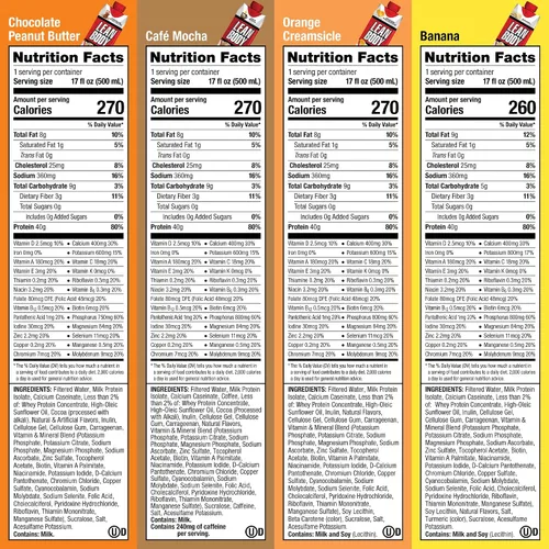 Vista 6 de LEAN BODY - Paquete variado de 8 sabores, 1.41 onzas de proteína, cero azúcar, 24 vitaminas y minerales para apoyar la salud inmunológica, 17 onzas