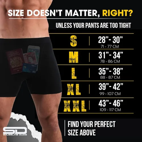 Vista 6 de Men's Boxer Brief Shorts - Anti Theft Pickpocket Proof Travel Pocket Underwear