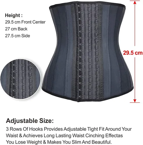 Vista 4 de YIANNA Underbust Corsé deportivo modelador de figura de látex para mujer