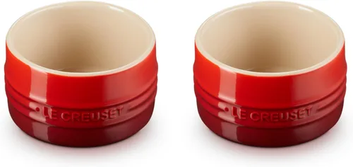 Vista 13 de Le Creuset - Ramequín redondo de cerámica de pared recta, 7 onzas, Oyster Ostra