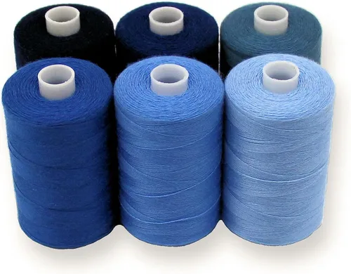 Vista 15 de BlesSew Hilos de coser grises – 10 carretes grandes de hilo de poliéster para mano, acolchado y máquina de coser – tonos grises más blanco y negro
