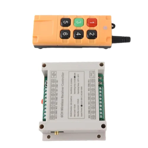 Vista 9 de VBESTLIFE Interruptor de control remoto de relé 12V 10A, 6CH 433Mhz, negro, manual, normalmente abierto