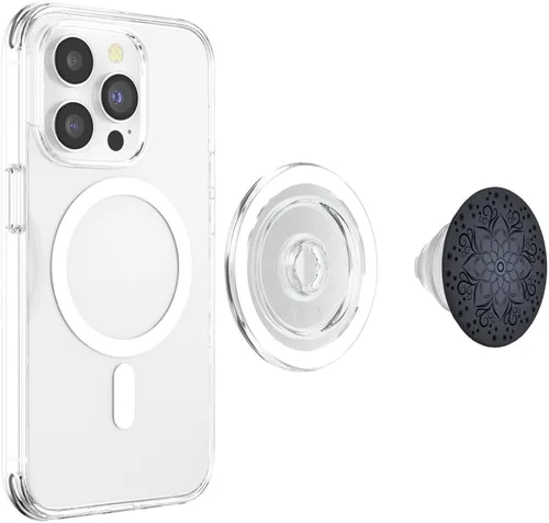 Vista 4 de Gradient Phone 15 Pro Blue Titanium 15 Pro Max Blue Titanium PopSockets MagSafe PopGrip para iPhone