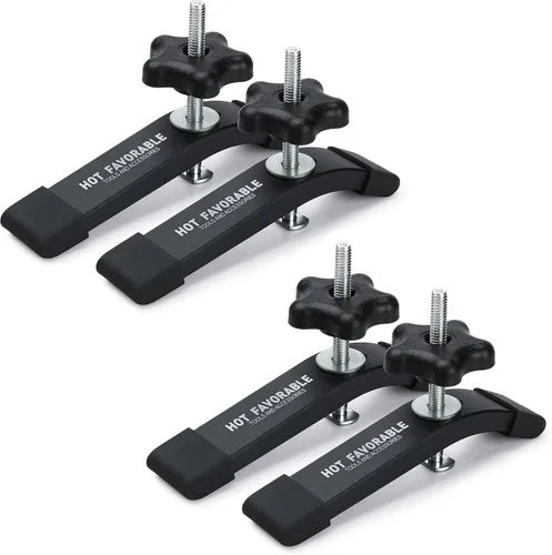 Vista 16 de Kit de intersección de aluminio T-Track de 3 pulgadas – Perfil de doble corte universal con agujeros de montaje preperforados -Carpintería
