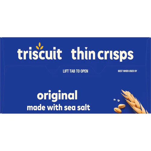 Vista 20 de Triscuit Galletas de Trigo Integral Finas y Crujientes Originales, Snacks Veganos, Galletas para Snacks al Por Mayor, Paquete de 6 Cajas de 7.1