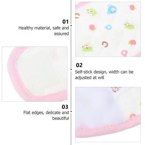 Vista 8 de Healifty Cinturón de hernia umbilical para bebé, banda de cordón para el ombligo para bebé, banda ajustable para el vientre, color rosa