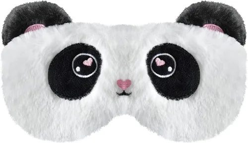 Vista 11 de Lindas máscaras para dormir con diseño de animales de dibujos animados, máscara de felpa para dormir y con los ojos vendados de viaje, divertida