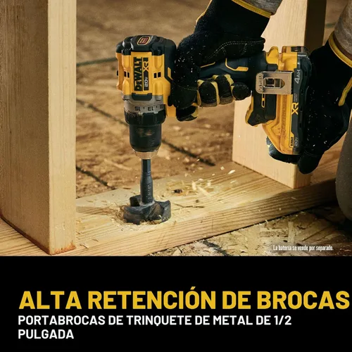 Vista 9 de DEWALT Taladro/destornillador inalámbrico de 1/2 pulgada sin escobillas MAX XR de 20 V (solo herramienta) (DCD801B)