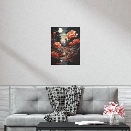 Vista 5 de CAPITUNEISKINEPA Pósteres de flores de peonía, regalos – Pósteres de dormitorio mini carteles de 9 x 11 pulgadas