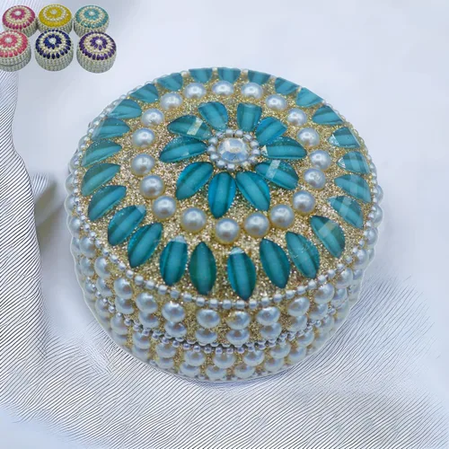 Vista 8 de Caja de perlas para joyería, recuerdo indio, recuerdo de boda, Thamboolam, boda paquistaní, recuerdo Pooja, regalo de Diwali, favor Navrathri