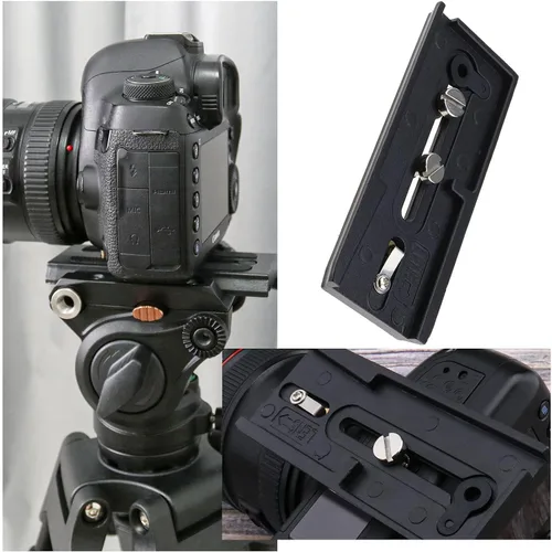 Vista 4 de ECSiNG Reemplazo de placa de liberación rápida para trípode compatible con Manfrotto 501pl 501 500ah 502ah 503hdv 504hd placa de cámara de cambio