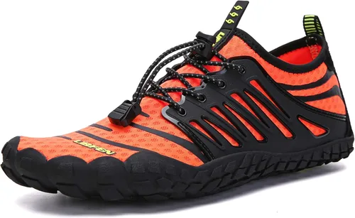 Vista 2 de UBFEN Zapatos acuáticos para natación, para hombre y mujer, para deportes de playa, secado rápido, descalzos para navegación, pesca, buceo, surf