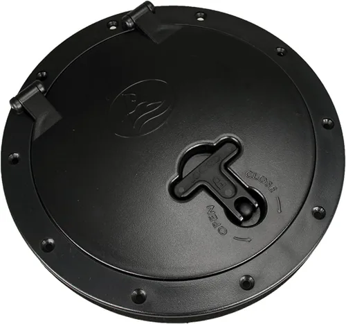 Vista 6 de Pactrade Marine Barco Kayak Canoa Pesca Aparejo Navegación Resistente Plástico Negro 8" Cubierta de escotilla de cubierta impermeable con bolsa