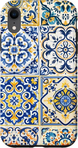 Vista 25 de Funda para iPhone 17 con diseño de azulejos mediterráneos sicilianos