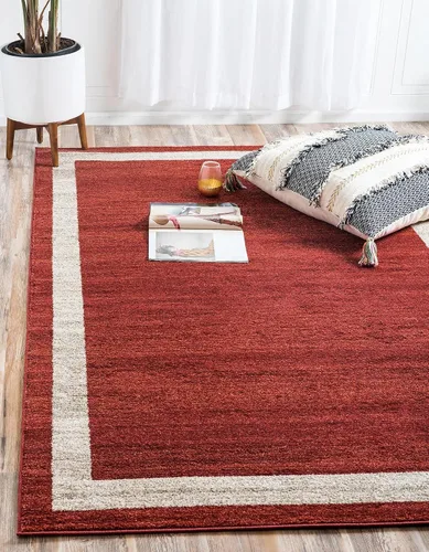 Vista 50 de Alfombra Unique Loom colección Del Mar - Maria (2,16 m x 3,05 m, Rectangular, Azul marino/ Marfil)