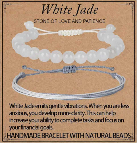 Vista 89 de LPBeads Pulsera de piedra natural hecha a mano de tamaño ajustable
