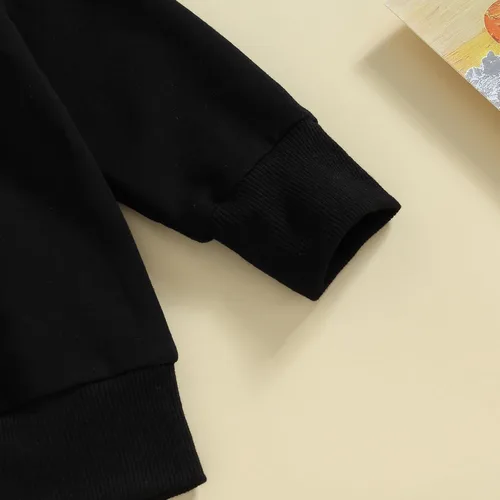 Vista 4 de Conjunto de sudadera vaquera occidental para niña pequeña, pantalones acampanados de vaca, ropa de otoño