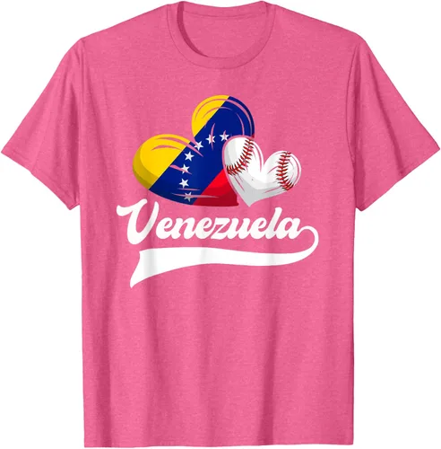 Vista 28 de Camiseta de béisbol venezolana con diseño de corazón y bandera de Venezuela, Negro
