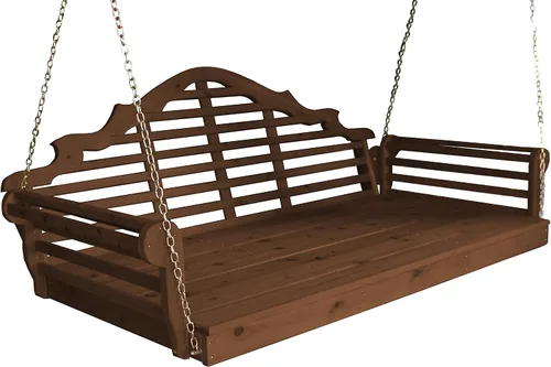 Vista 15 de Amish Made - Cama columpio de cedro teñido de cedro Marlboro de 55 pulgadas de ancho Mancha de cedro