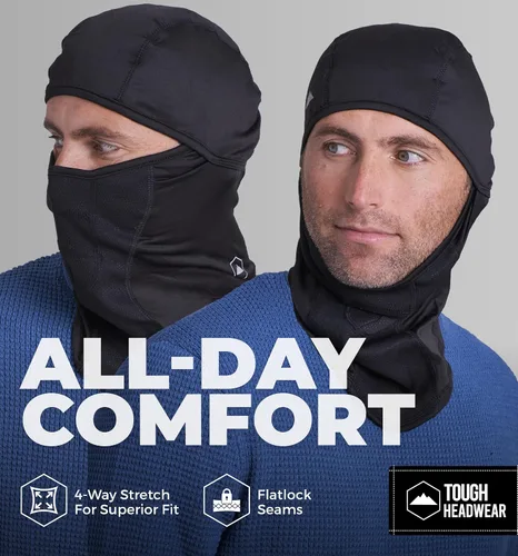 Vista 6 de Pasamontañas con máscara de esquí - Máscara facial de invierno para hombres y mujeres - Equipo para climas fríos para esquí, snowboard y motocicleta