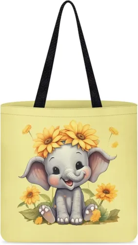 Vista 21 de Bolsa de tela para mujeres y niñas, bolsas de comestibles reutilizables