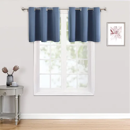 Vista 48 de ChrisDowa - Cortinas cortas para ventana de 40 pulgadas para dormitorio - Cortinas cortas con ojales y aislamiento térmico para oscurecer