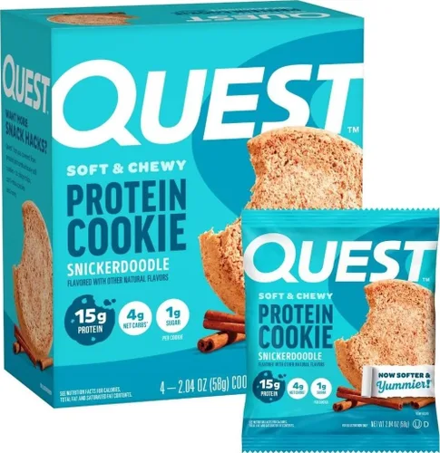 Vista 14 de Quest Nutrition Galleta de proteínas con chispas de chocolate, 15g de proteína, 1g de azúcar, 2g de carbohidratos netos, apta para ceto, alta