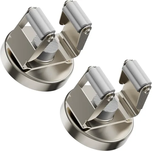 Vista 9 de ULIBERMAGNET Soporte Magnético para Trapeador y Escoba, Soporte Magnético de Servicio Pesado Móvil para Escobas, Colgador Antideslizante Montado