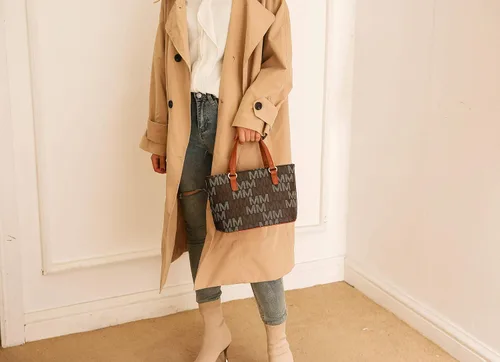 Vista 2 de MKF Collection Bolso Satchel para Mujer, Bolso de Hombro, Bolso Tote Pequeño y Cartera de Muñeca de Cuero Vegano por Mia K