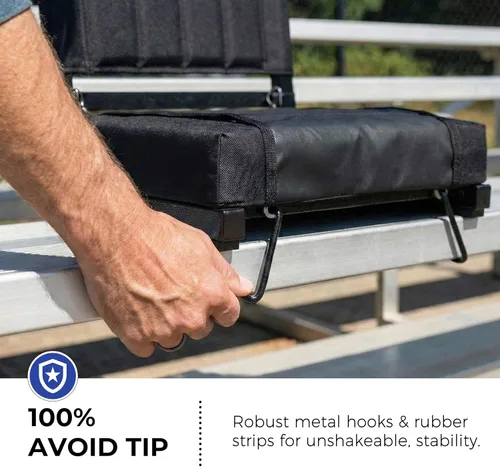 Vista 5 de SPORT BEATS Stadium Seats with Back Support Bleacher Chairs with Back and Cushion Thick Padded Bleacher Seats Includes Shoulder Strap