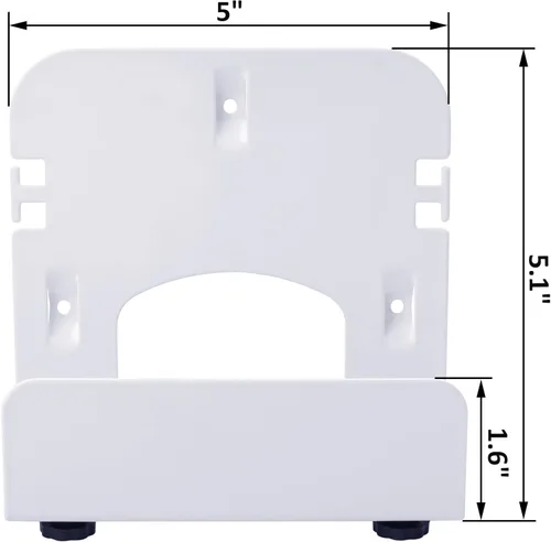 Vista 3 de Gmailmall - Soporte de pared ajustable para módem para la mayoría de reproductores multimedia estrechos, compatible con Roku, router, Fire TV, M4