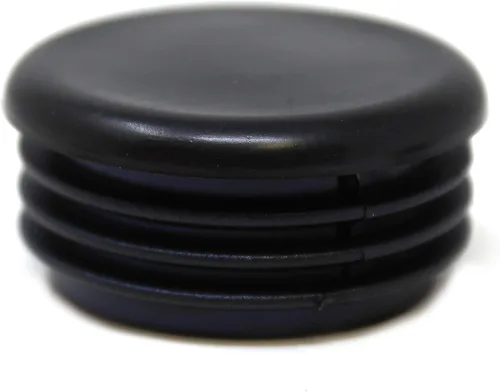 Vista 3 de Tapa de extremo de tubo redondo de 1.5 pulgadas, tapón de extremo de orificio negro de plástico, tapón de cubierta de tubo de diámetro exterior