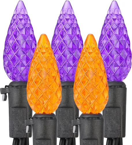 Vista 8 de Brizled Gentle Twinkle C5 - Luces de Navidad de 33 pies, 100 luces LED de Navidad, conectables de 120 V, luz blanca cálida para árbol de Navidad