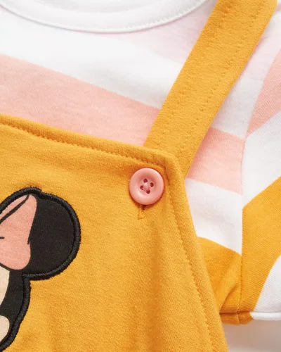 Vista 3 de Disney Mameluco para niñas - Conjunto de camiseta de 2 piezas Minnie Mouse Winnie The Pooh