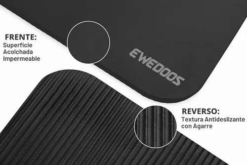 Vista 3 de Ewedoos Rodillera de yoga – Alfombrilla antideslizante para ejercicios de suelo – Accesorio para esterilla de yoga