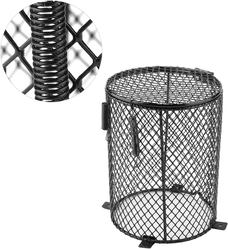 Vista 5 de Cubierta de lámpara de reptil, protector de calor para reptiles, protector de calor, cubierta antiquemaduras, jaula de malla, pantalla