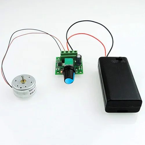 Vista 6 de PWM Controlador de velocidad de motor de CC de bajo voltaje 1.8 V 3 V 5 V 6 V 12 V 2 A 24 W controlador ajustable interruptor 1 paquete