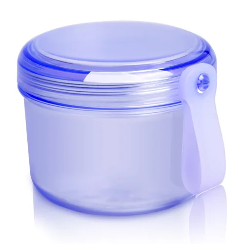 Vista 11 de Uouovo Taza de baño de dentadura grande sin fugas, estuche de retención de dentadura limpiadora, cuidado de limpieza completo para dentaduras Gris
