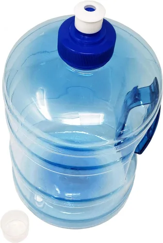 Vista 2 de Botella de agua grande deportiva de 75 onzas / 2.2 L con asa de transporte, contenedor gigante a prueba de fugas para gimnasio, fisicoculturismo