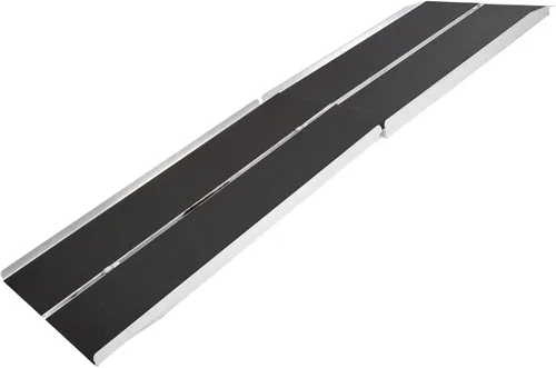 Vista 14 de Rampa de silla de ruedas multipliegue de aluminio de 4' L Silver Spring con superficie recubierta de Grit - Capacidad de peso de 600 lb Folding