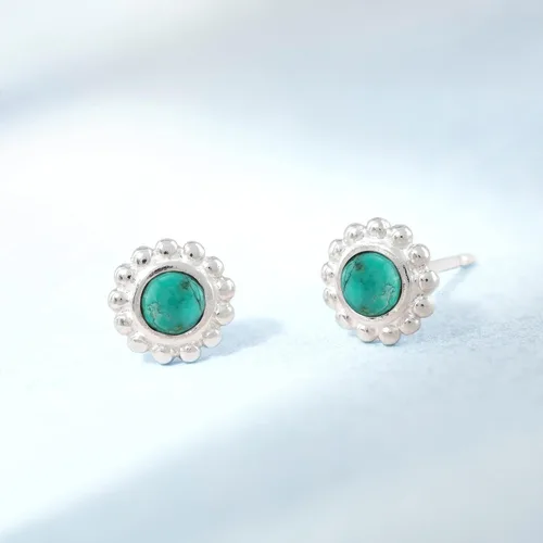 Vista 3 de Boma Jewelry Sterling Silver Balinese Circle Stud Earring