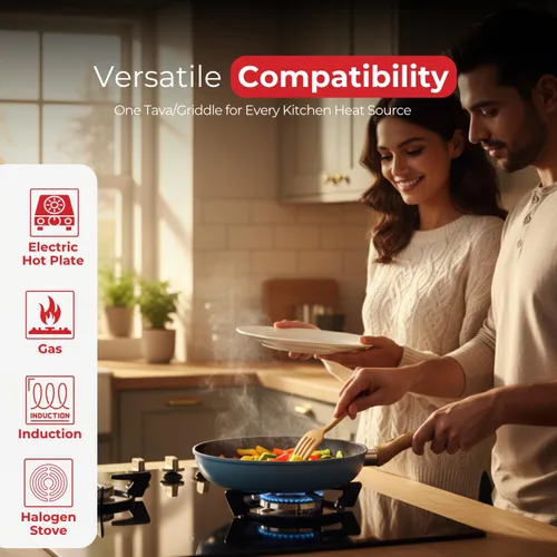 Vista 5 de SALFORD Sartén antiadherente de 9.7 pulgadas – Sartén de cerámica compatible con inducción para huevos, tortillas y panqueques Sartén de chef