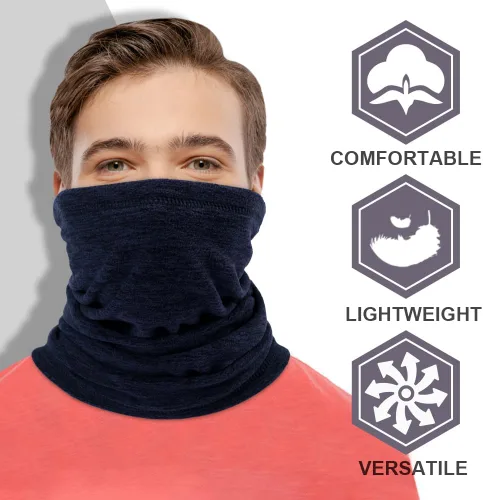 Vista 6 de WTACTFUL - Bufanda cubrebocas de forro polar suave y abrigado para el clima frío y deportes al aire libre