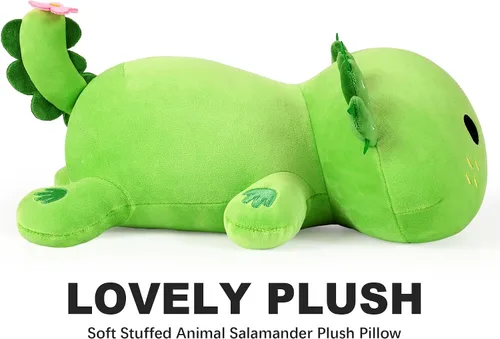 Vista 5 de Onsoyours Lindo Peluche de Axolotl, Suave Almohada de Peluche de Salamandra Animal de Peluche, Juguete de Peluche Kawaii para Niños