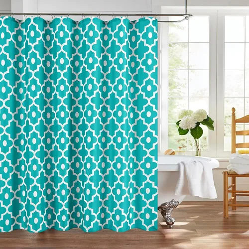 Vista 33 de Biscaynebay - Cortinas de tela texturizada a cuadros para baño