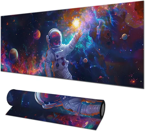 Vista 10 de HOMETITUTE Alfombrilla para mouse de 31.5 x 11.8 pulgadas, con bandera estadounidense, floral, XL, grande, extendida, para teclado, computadora