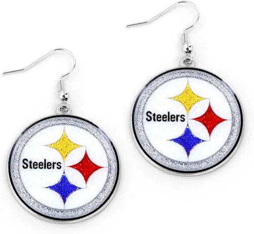 Vista 13 de aminco NFL - Aretes deslumbrantes con purpurina para mujer